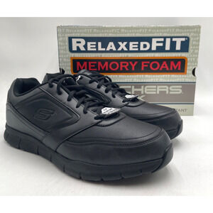 Skechers Memory Foam 77156 Men's NEW Slip-Resistant Work Shoe Black US Size 14